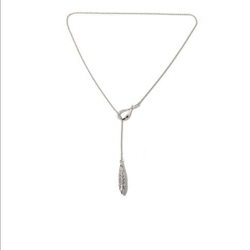 Sevilla Y-drop 20inches silver necklace